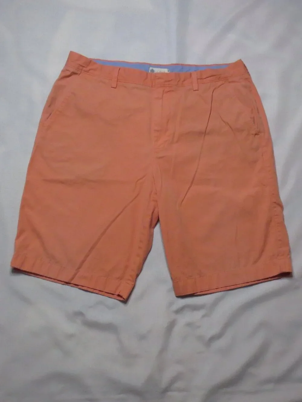 J.CREW mens SHORTS coral GOLF orange COTTON flat front CASUAL SIZE 36
